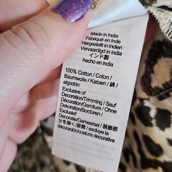 J Crew Ruffle Neck Puff-sleeve Dress Leopard Print Women's Size XS Casual Work - Picture 10 of 11